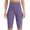 Purple, variant on OSOLU Women High Waist Tight Sports Elastic Solid Color Fitness Yoga Knee Length Pants Workout Stretchy Running Tummy Control Joggers Bottoms Navy XXL