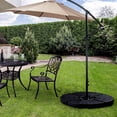 thumbnail image 4 of 4Pcs 13L Heavy Duty Offset Outdoor Umbrella Base, Water and Sand Filled Cantilever Offset Umbrella Base Stand for Porch, Backyard, Black, 4 of 5