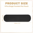 thumbnail image 2 of Uxcell 6 Inch Pen Sleeve, 8 Pcs PU Leather Protective Cover Holder for Office Ballpoint Pencils, Black, 2 of 7
