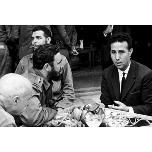 24x36 gallery poster, Fidel Castro with Ahmed Ben Bella and Che Guevara