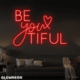 thumbnail image 3 of Glowneon Be You Tiful Neon Sign, Be You Tiful Led Sign, Girl Room Art, 3 of 5
