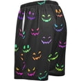 thumbnail image 4 of FREEAMG Colorful Halloween Pumpkin Face Men's Pajama Pants Shorts Sleepwear Lounge Pajama Bottoms, 4 of 7