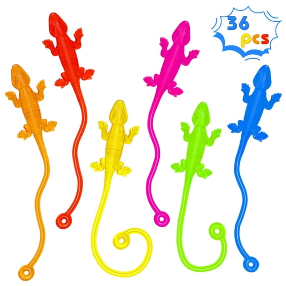 36 regalos de fiesta para niños Sticky Hands Genuvi con forma de lagarto