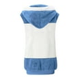 thumbnail image 4 of Lovskoo 2024 Womens Fuzzy Fleece Vest Cozy Sleeveless Winter Warm Vests with Pocket Zip Up Hooded Waistcoat Outerwear Blue, 4 of 6