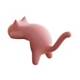 thumbnail image 2 of Gancho de gato para colgar bolsos en el borde del escritorio, divertido adorno de escritorio con dibujos animados, autoadhesivo Rosa, 2 of 9
