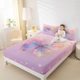 thumbnail image 4 of Homewish Gradient Colorful Butterfly Twin Sheet Sets,Flying Animal Twin Fitted Sheet,Pink Loves Pattern Flat Sheet For Girls Kids,Super Cozy Room Decor,3-Piece, 4 of 7