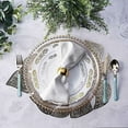 thumbnail image 3 of BalsaCircle 6 Metallic Gold 18" Monstera Tropical Leaf Design Vinyl PLacemats Wedding Party, 3 of 7