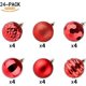 thumbnail image 4 of XmasExp Adornos de bolas de Navidad de 60 mm/2,36 pulgadas, juego de adornos navideños inastillables, decoraciones para bolas de árbol de Navidad, 24 quilates (2,36 pulgadas, rojo), 4 of 4