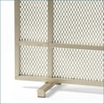 thumbnail image 3 of Fireplace Screen, Modern Single Panel Iron with Fine Mesh, Gold Finish | Iron | Gold, 3 of 9
