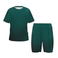 thumbnail image 1 of Balery Dark teal green Conjunto de Pijama Infantil de Manga Corta con Estampado – Ropa de Dormir de Algodón Suave-4X-Large, 1 of 6