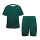 thumbnail image 1 of Balery Dark teal green Conjunto de Pijama Infantil de Manga Corta con Estampado – Ropa de Dormir de Algodón Suave-Medium, 1 of 6