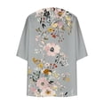 thumbnail image 4 of Brqkzdu Floral Kimonos for Women Puff Sleeve Open Front Chiffon Cardigan Lightweight Loose Fit Comfy Causal Cover Up, 4 of 5