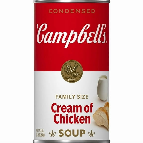 Campbell's Condensed Cream of Chicken Soup, 22.6 oz Family Can (Pack of 3)