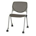 thumbnail image 6 of KFI Studios KOOL Armless Stacking Chair with Casters, Light, 6 of 7