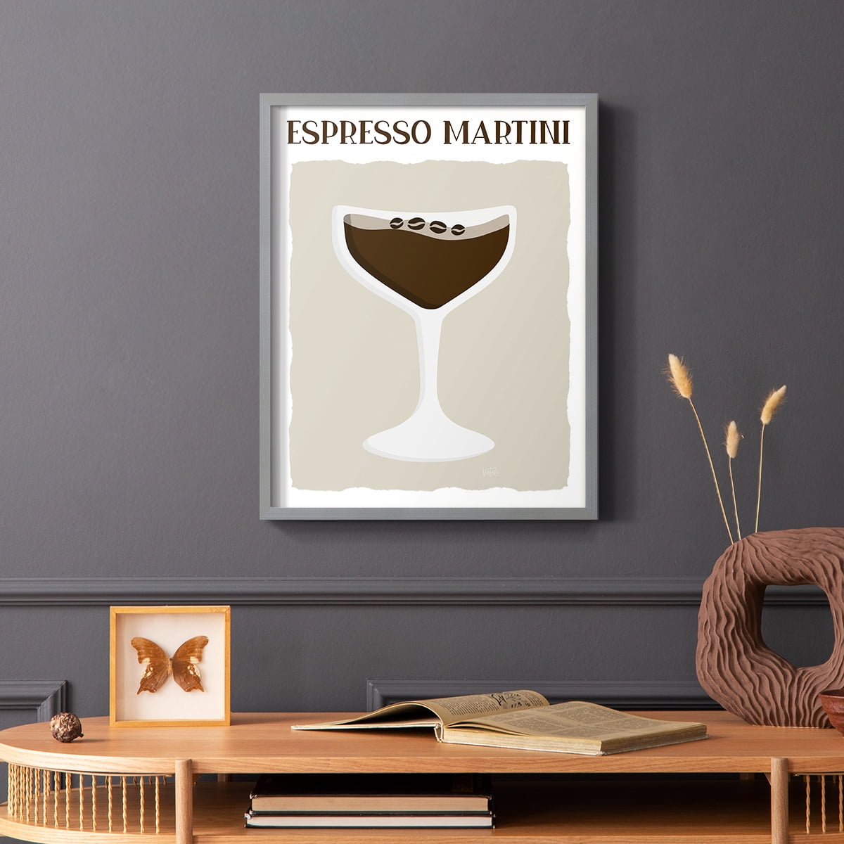 Espresso Martini in Paper Solid Wood 8 x 10 Framed Print
