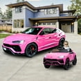 thumbnail image 3 of Lamborghini 12V Kids Electric Cars, Battery Powered Ride on Cars with Remote Control, Toddler Ride On Toys for 3+Years Olds Girls Boys, Pink, 3 of 10