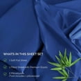 thumbnail image 3 of Rayon from Bamboo Solid Deep Pocket Sheet Set Smoke Blue / Queen, 3 of 4