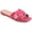Hot Pink/Patent, variant on Journee Womens Arrina Slip On Slide Flat Sandals