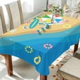 thumbnail image 3 of Coolnut Colorful Beach Rectangle Tablecloth,Dinner Table Cover for Outdoor & Indoor Patio, Picnic, BBQ, Holiday Party 54x72In, 3 of 7