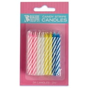 Club Pack of 24 Pink and Blue Birthday Candles 2.75"