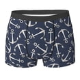 thumbnail image 6 of Men's Boxer Briefs, silver anchor navyblue Soft Comfy Mens Underwear Boxer Briefs Breathable With Widen Waist, 6 of 7