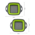 thumbnail image 3 of Soumake 2Pcs Fruit Drain Baskets Food Grade Large Capacity Hanging Hole Design BPA Free Space-saving Collapsible Drainer Fruit Vegetable Washing Baskets for Home, 3 of 8