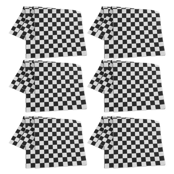 100 PCS Black and White Checkered Napkin Home Decor Cherry Decoration Artificial Pomegranate Baby