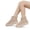 #03 Khaki 【Mix & Match: Stock Up on Your Favorite Colors】, variant on Women's Cotton Fleece Lined Floor Slipper Socks, Thick Soft Anti Slip Sole, Stretchy Rib Cuff Lock Warmth, Multi-Purpose Yoga Carpet Socks for All Day Indoor | TruHer,Black Free Size