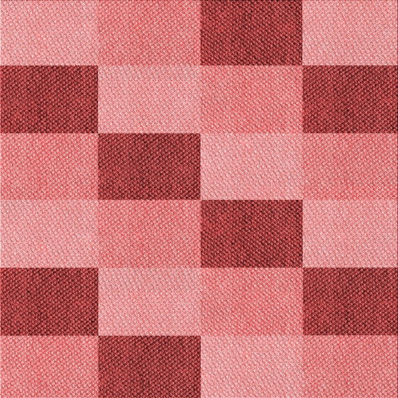 Ahgly Company Machine Washable Indoor Square Transitional Red Area Rugs, 6' Square