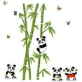 thumbnail image 3 of Decoración para el hogar Mural Vinilo Adhesivo de pared Extraíble Lindo Panda Comiendo Bambú Vivero Habitación Arte de la pared Calcomanía Papel Xemadio CJWUS-941, 3 of 7