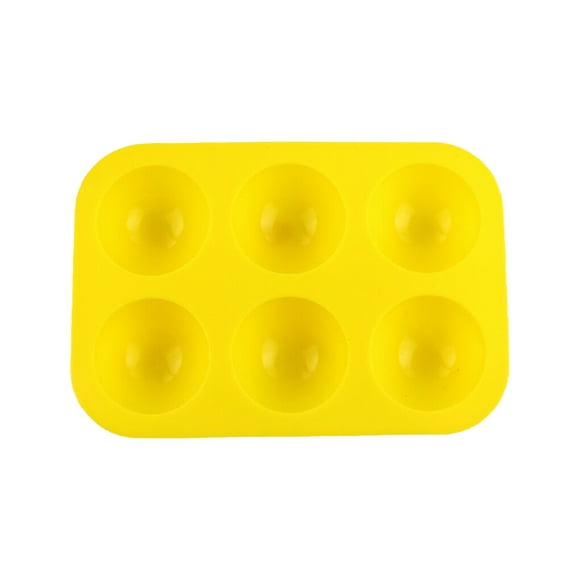 6-Cavity Silicone Cake Mold Jelly Chocolate Cake Mold Semicircle Silicone Baking Mould Semicircle Heat Resistant Tray Bakeware
