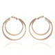 thumbnail image 5 of Juego de 3 pares de pendientes de aro con clip para mujeres y niñas, 3 colores, 5 of 5