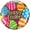Happy Easter Eggs and Chocolate, variant on PMU Happy Easter Bunny 18 Inch Mylar Foil Balloon Pkg/1