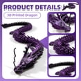 thumbnail image 6 of 3D Printed Dragon Egg, Colorful 3D Printer Articulated Dragon Toy for Kids, 24 inch 3D Printed Dragon ADHD Fidget Toys , Office Desk Figurine Decor，Purple, 6 of 7