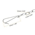 thumbnail image 4 of Unique Bargains 22cm Toilet Handle Lever Flush Part Stainless Steel Toilet Flapper Chain 3 Pack, 4 of 5