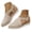 Beige, variant on Dakaela Womens Wedges Sandals Closed Pointy Toe Platform Slip on Espadrille Elastic Criss Crooss Straps Slingback Summer Dressy Clogs Shoes Beige 6