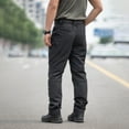 thumbnail image 7 of Dwralegc Cargo Pants for Men Ripstop Waterproof Work Pants Lightweight Solid Color Hiking Pants with Pockets Big and Tall Slim Fit Stretch Black 2XL, 7 of 7