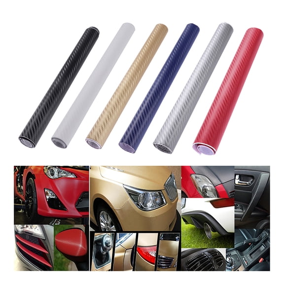RENACLIPY 3D Carbon Fiber Car Wrap Roll Black Vinyl Sticker Film for Vehicle Exterior
