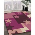 thumbnail image 3 of Ahgly Company Machine Washable Indoor Square Transitional Rose Red Area Rugs, 4' Square, 3 of 7