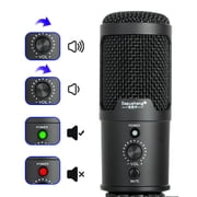 Depusheng Professional USB Computer Microphone A12 High Sensitivity Gaming Desktop Mic for PC Youtube Recording Streaming Video