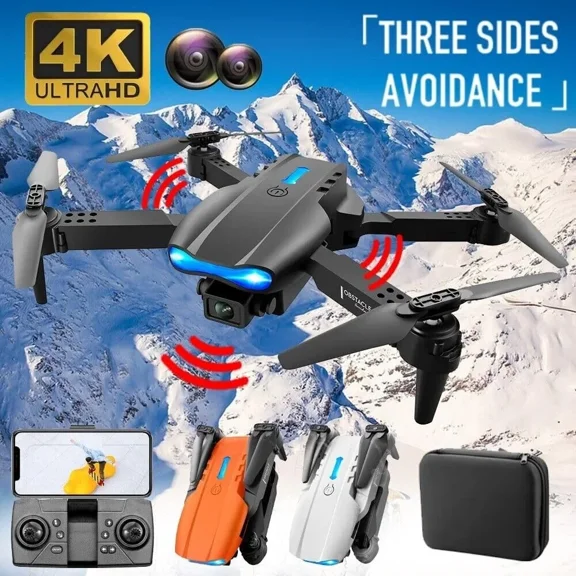 E99 Foldable Drone with HD Camera - WiFi FPV Live Video RC Quadcopter with Altitude Hold, One Battery (Black)