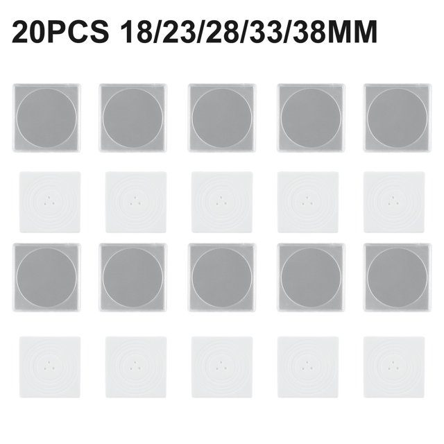 20 Pcs Étui pour Capsule de Pièces Plastique Transparent Carré Capsules de Pièces Organisateur de Collection de Pièces Boîte de Rangement Porte-Médailles Rangement