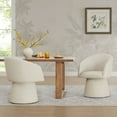thumbnail image 2 of Spruce & Spring Modern Swivel Dining Chair with Sheltering Back and Cushioned Seat No Assembly, Single, Beige, 2 of 14