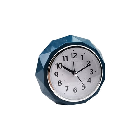 Blue Silent Snooze Alarm Clock, Bedside Night Light Clock With Oversized Music Alarm, Battery Operated Feature For Office Study Room Use, 4.52X4.40X1.96In 0.34Lb