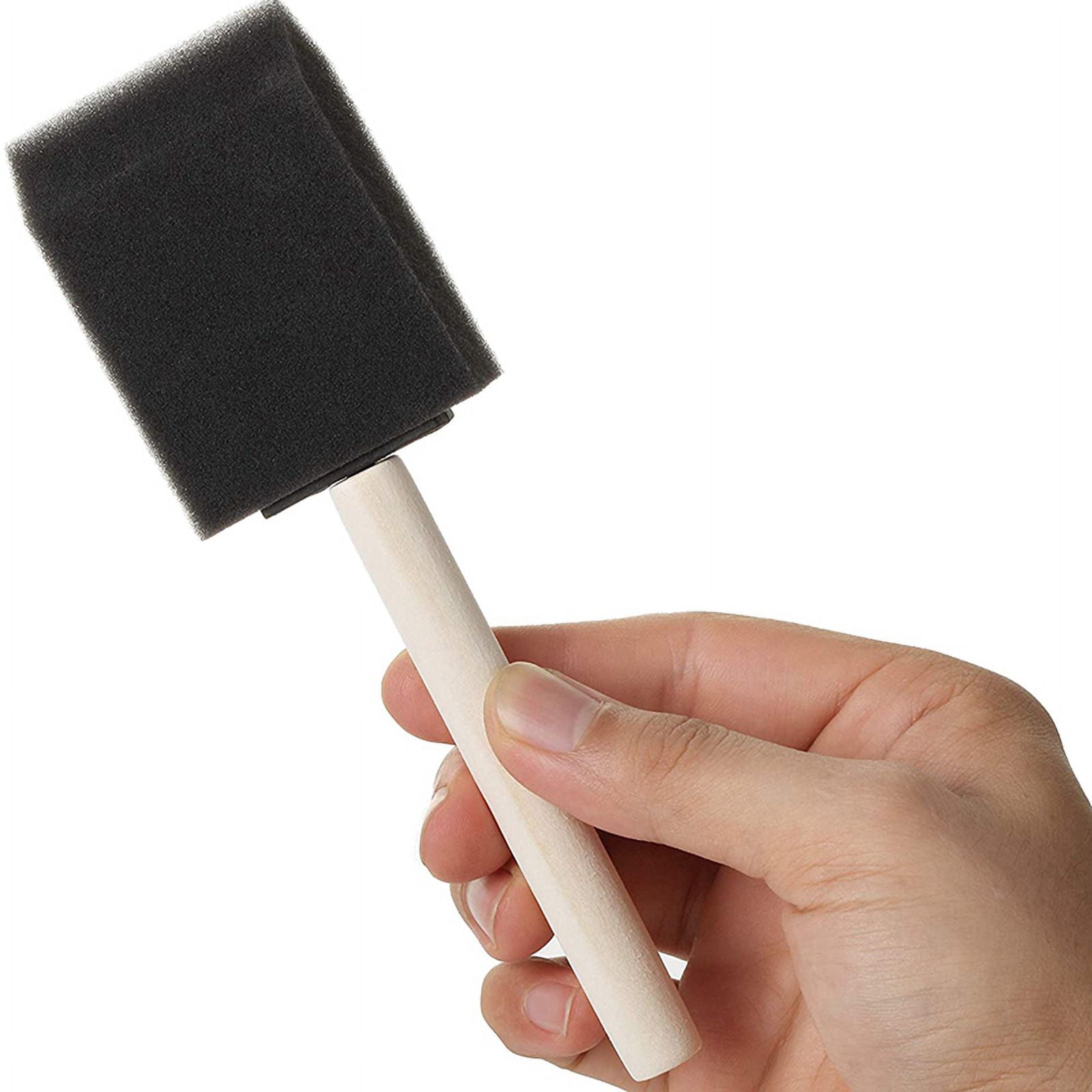 250 Pcs 2 Inch Foam Sponge Wood Handle Paint Brush Set, Great for Acrylics, Stains, Varnishes, Crafts, Art