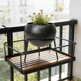 thumbnail image 5 of COM1950s Metal Floor Planter With Stand, Decorative Large Planters With Drainage Holes, Modern Elevated Flower Pot for Living Room, Office and Balcony, 5 of 7