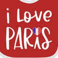 thumbnail image 4 of Inktastic I Love Paris French Flag Heart Boys or Girls Baby Bib, 4 of 4