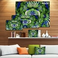 thumbnail image 3 of Green Magical Fairy Pattern - Floral Canvas Art Print, 3 of 4