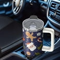 thumbnail image 5 of Reindeer 30oz Christmas Stainless Steel Coffee Tumbler with Handle and Straw, Holiday Leak Proof Travel Mug, Winter Insulated Cup Gift, 5 of 5