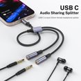 thumbnail image 2 of Divisor MOSWAG USB-C a doble conector hembra de 3,5 mm para audífonos, 2 of 6
